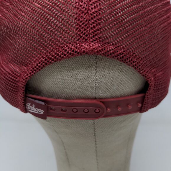 Indiana University IU Hoosiers Snapback Mesh Back Hat Camo Red OSFA Embroidered - Picture 8 of 12